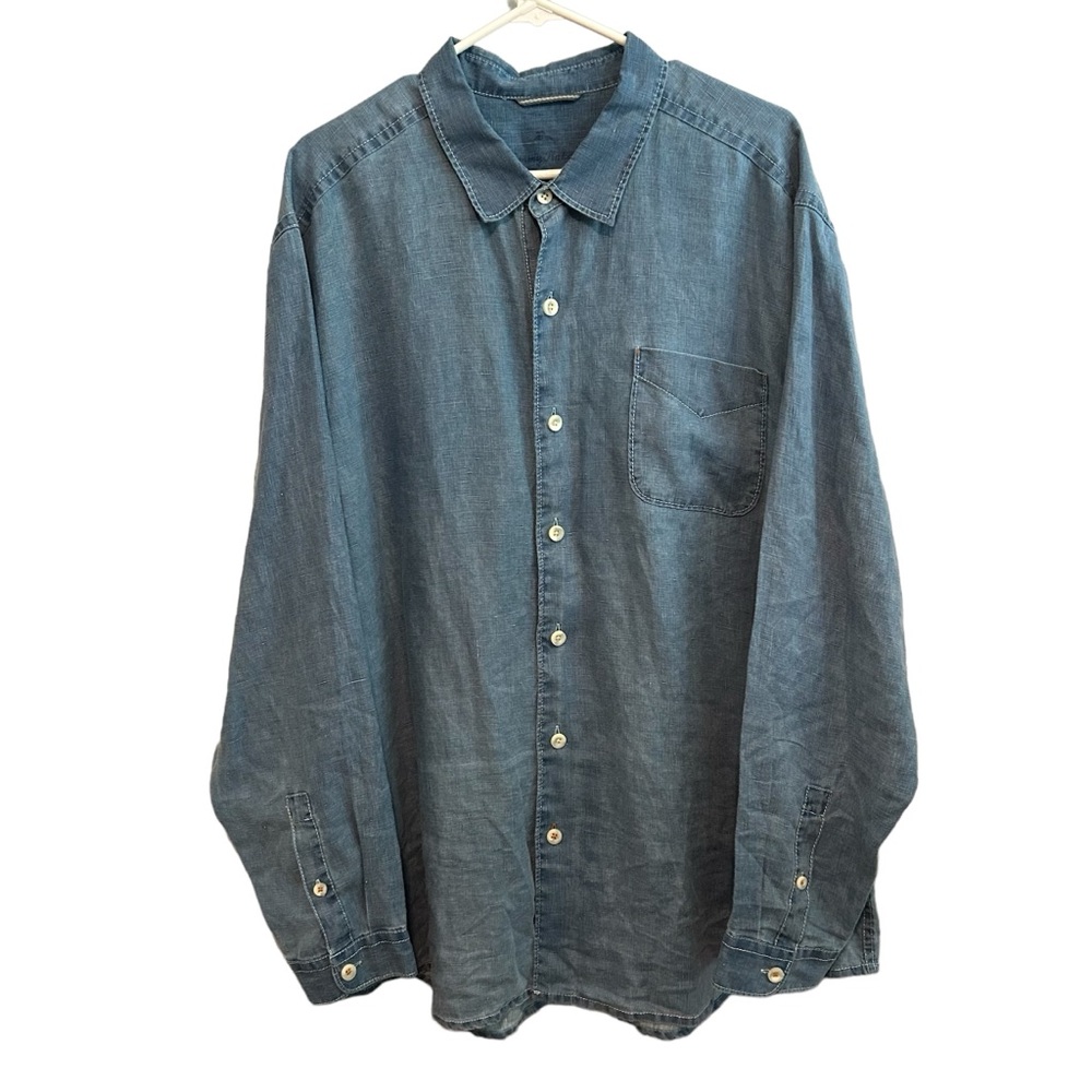 Tommy Bahama Relax 100% Linen Long Sleeve Button Up Shirt W9